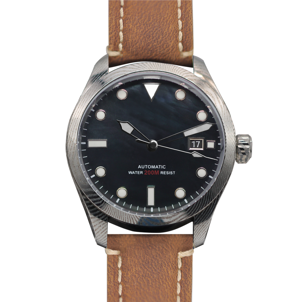 Automatic mechanical Damascus watch