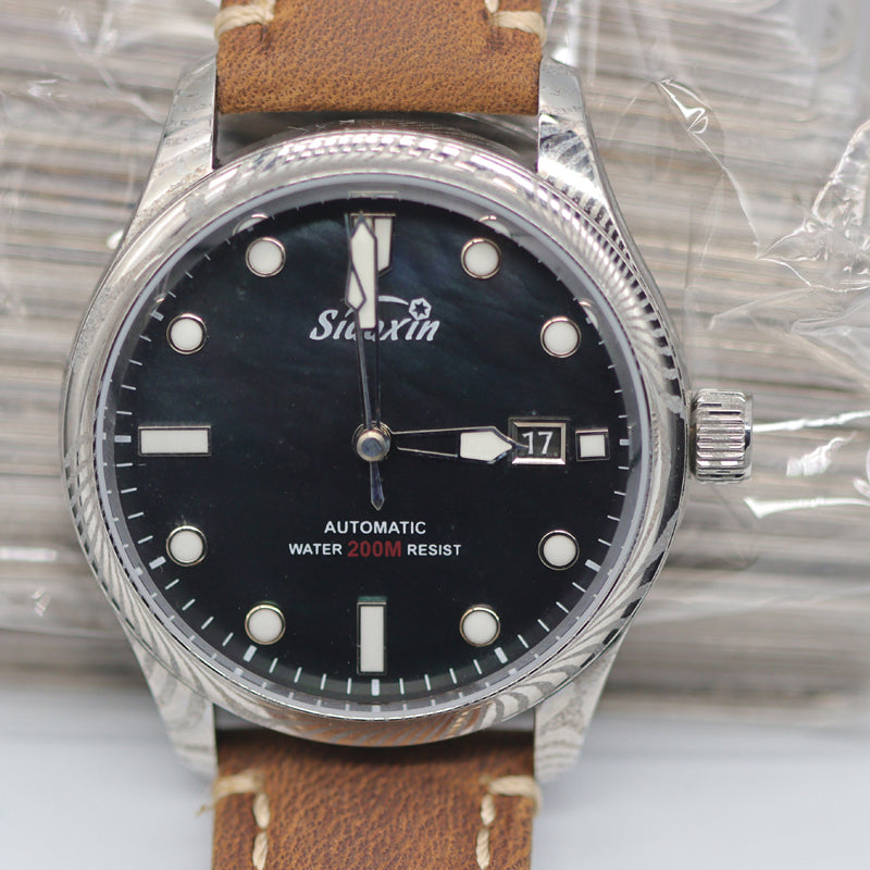 Automatic mechanical Damascus watch