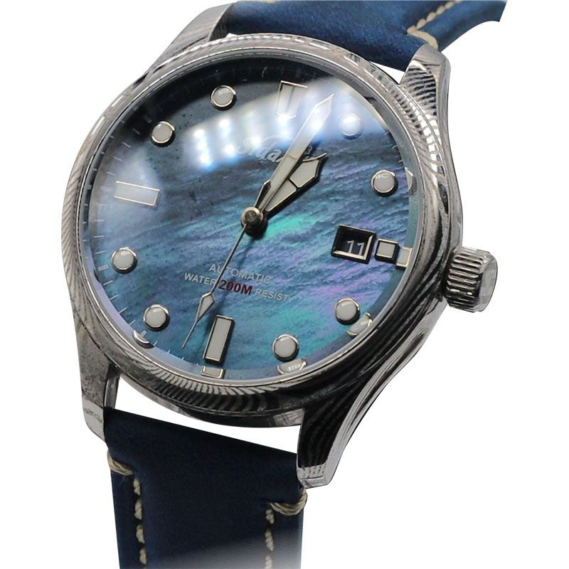 Automatic mechanical Damascus watch