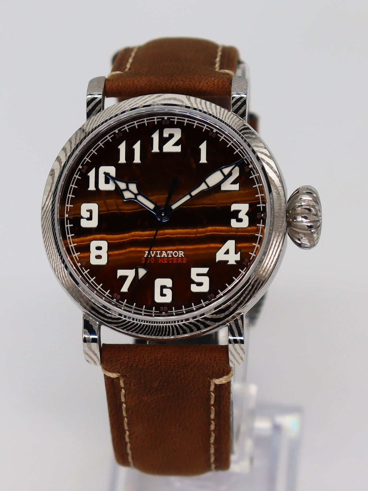 Automatic mechanical Damascus watch