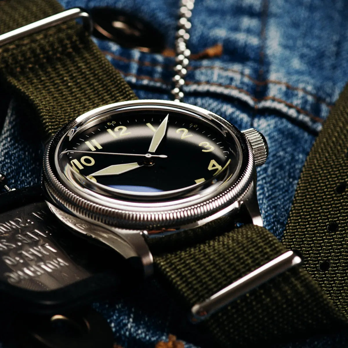 Automatic Bronze/Stainless Steel Retro military watch sidaxin
