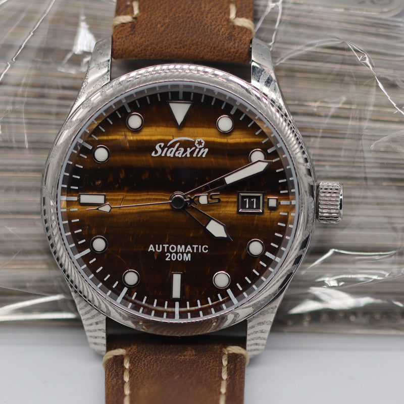 Automatic mechanical Damascus watch