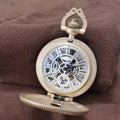 Waterproof mechanical bronze/sandblasted steel pocket watch sidaxin