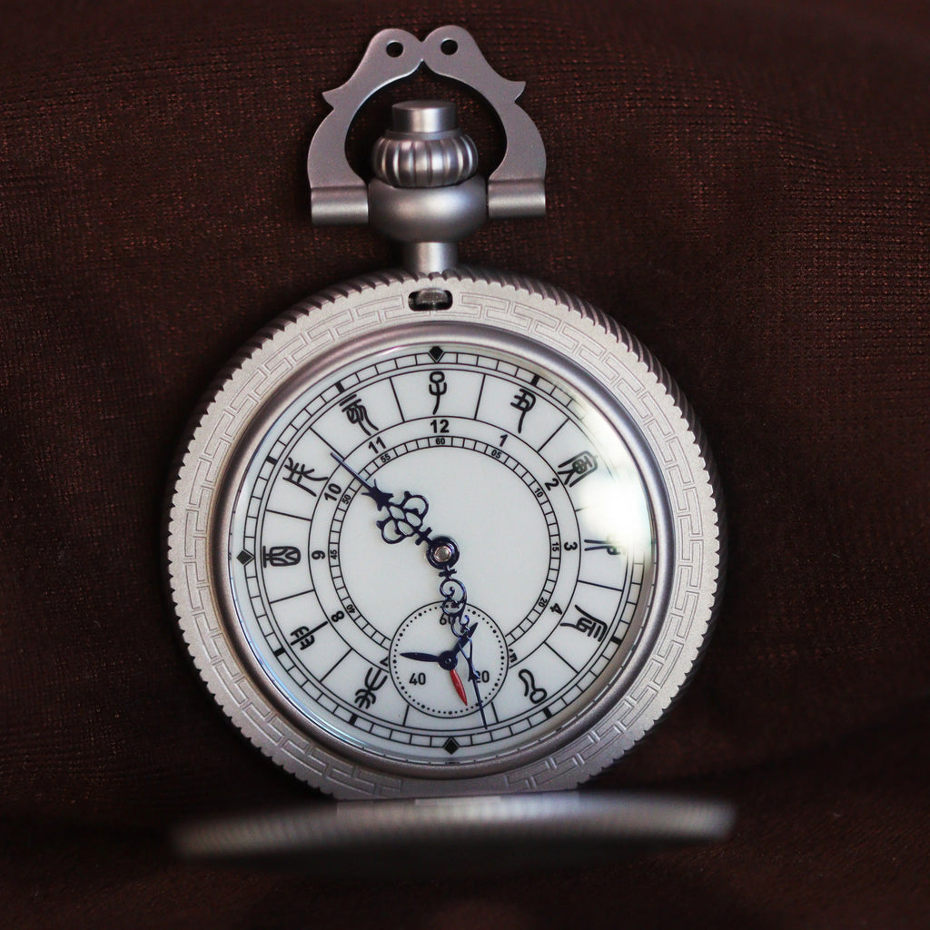 Waterproof mechanical bronze/sandblasted steel pocket watch sidaxin