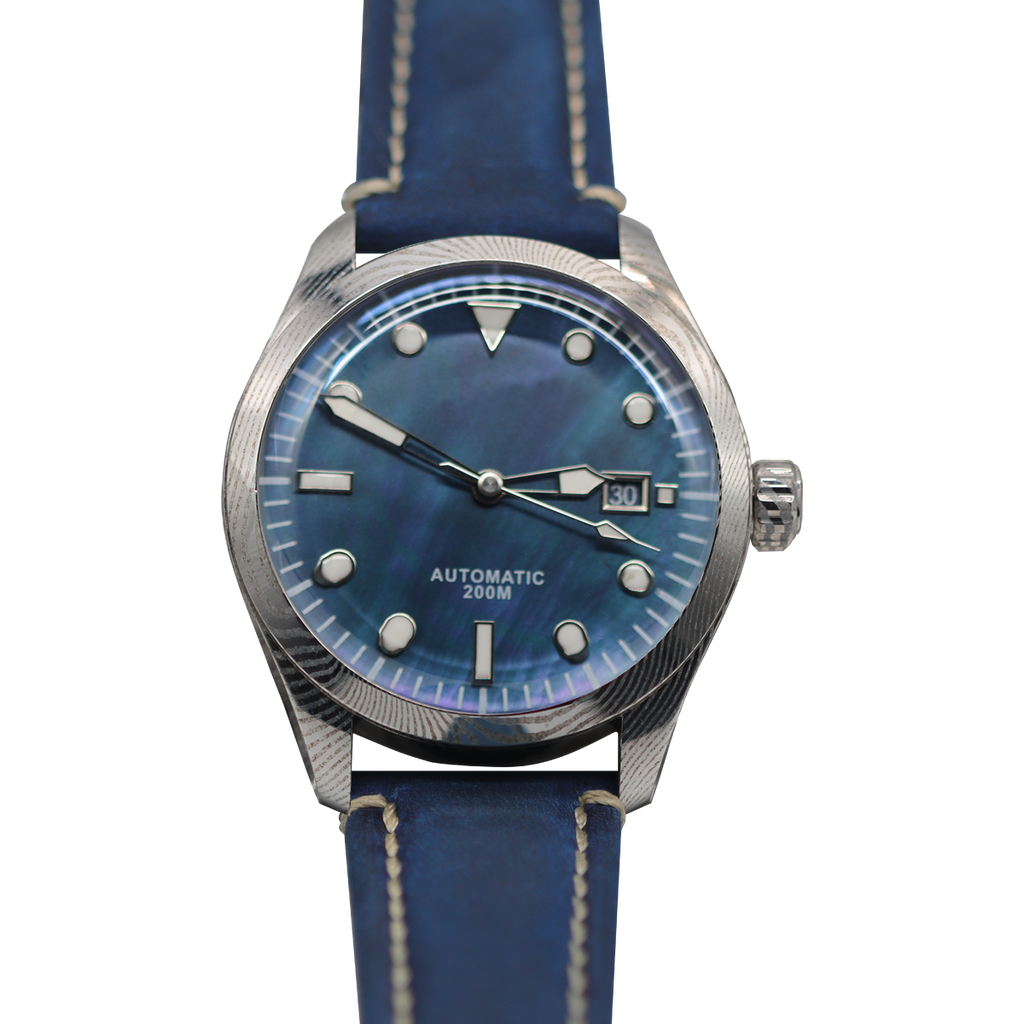 Automatic mechanical Damascus watch