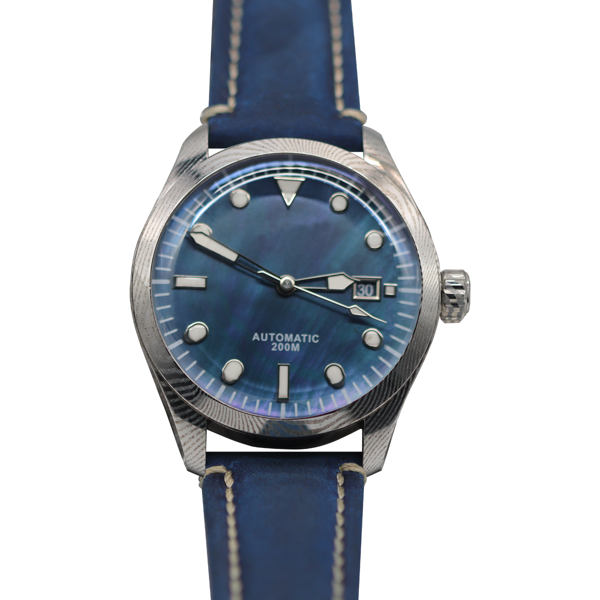 Automatic mechanical Damascus watch