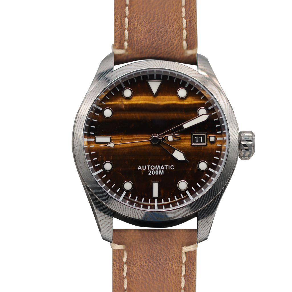 Automatic mechanical Damascus watch