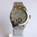 Automatic coaxial tourbillonarched stainless steel watch