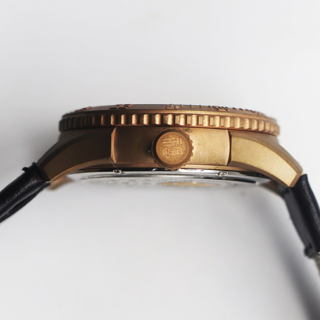 Automatic coaxial tourbillonarched bronze watch