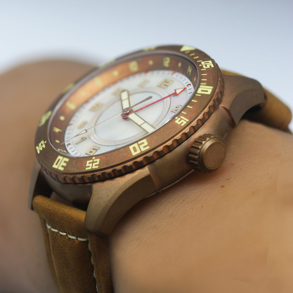 Automatic mechanical stainless steel /bronze diving watch