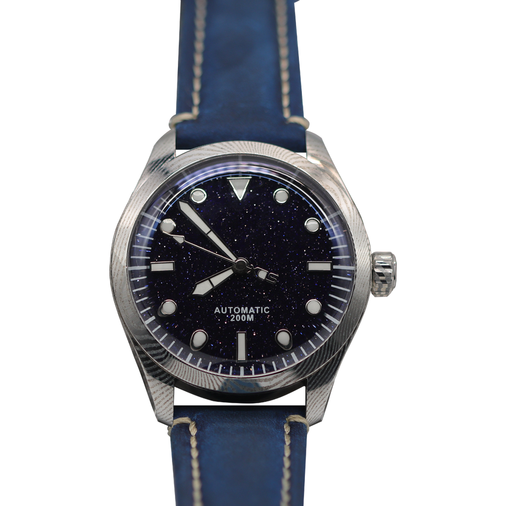 Automatic mechanical Damascus watch