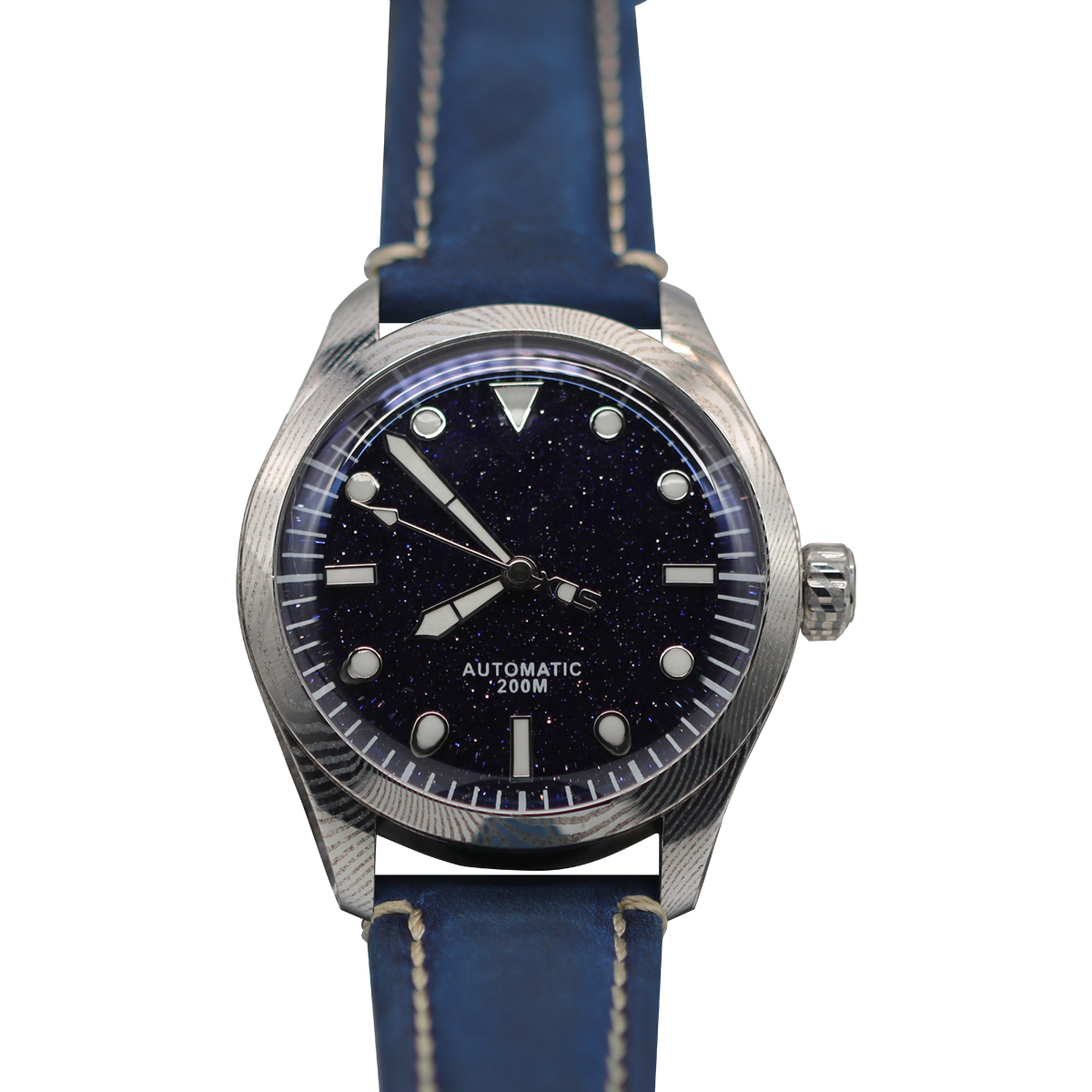 Automatic mechanical Damascus watch