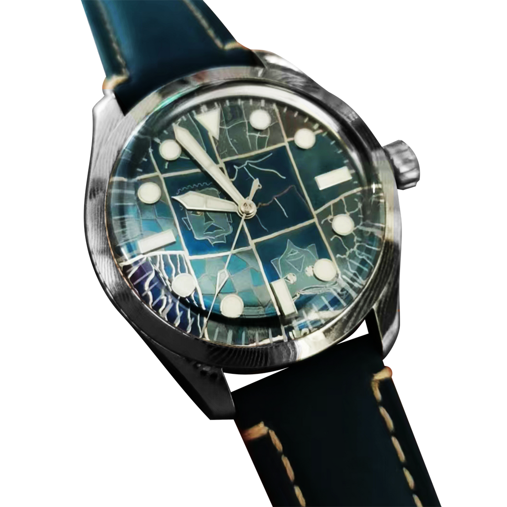 Automatic mechanical Damascus watch