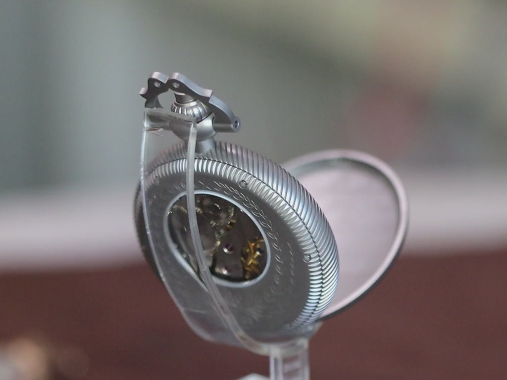 Hollowed out mechanical bronze/stainless steel &nbsp;pocket watch