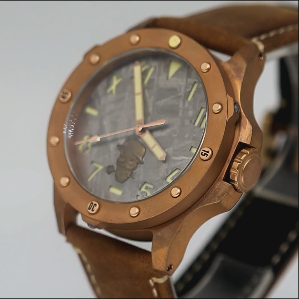 Automatic mechanical bronze/ Titanium diving watch