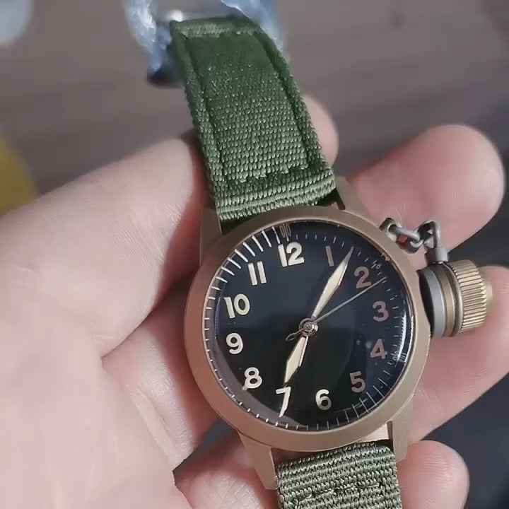 Automatic mechanical Bronze/Stainless Steel watch