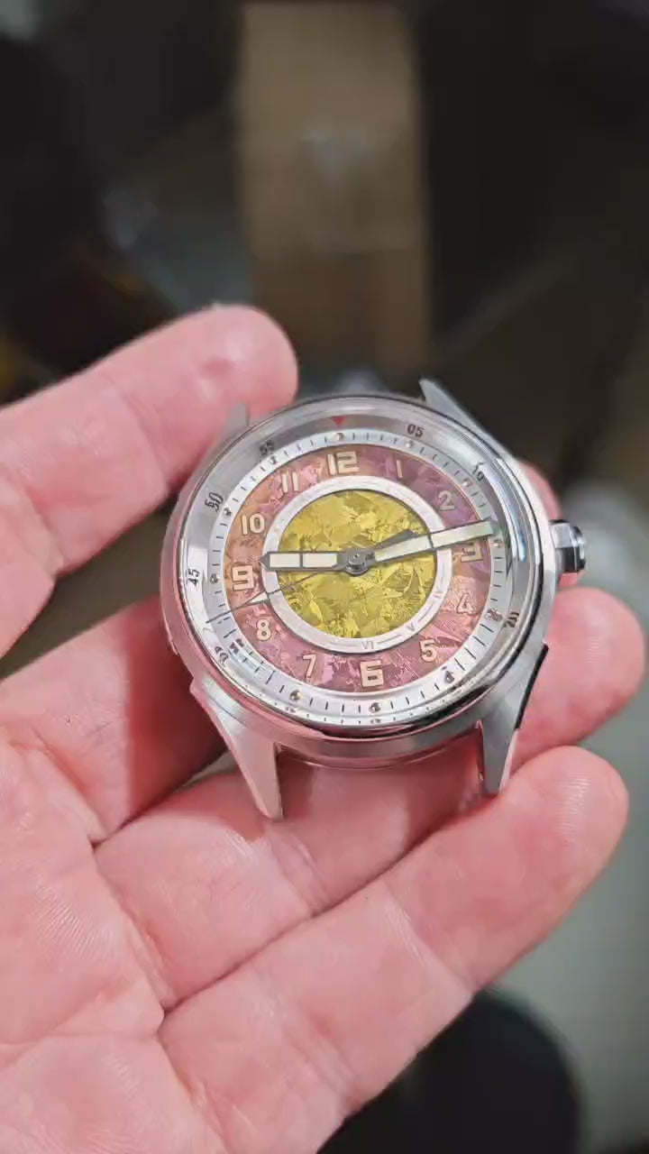 Automatic mechanical stainless steel /bronze diving  Ice-crystal dial watch