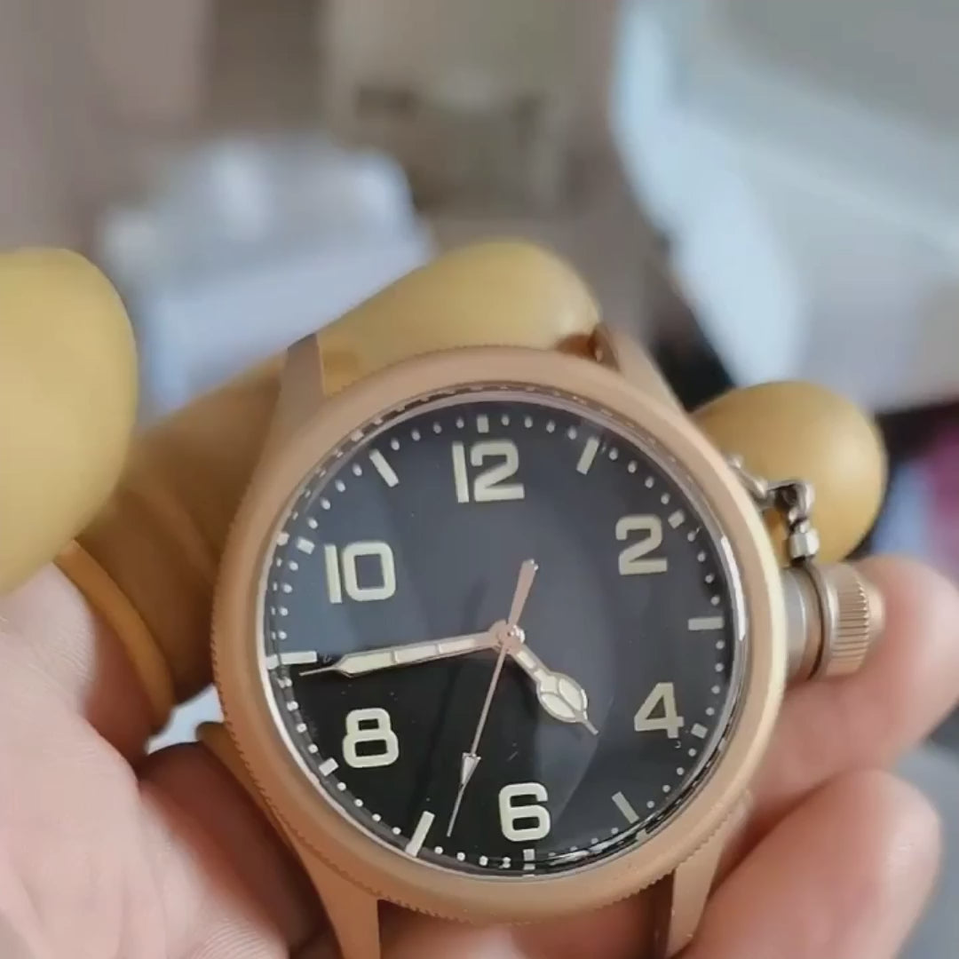 Automatic mechanical bronze/ stainless steel（All-optical&amp;Antique black） watch