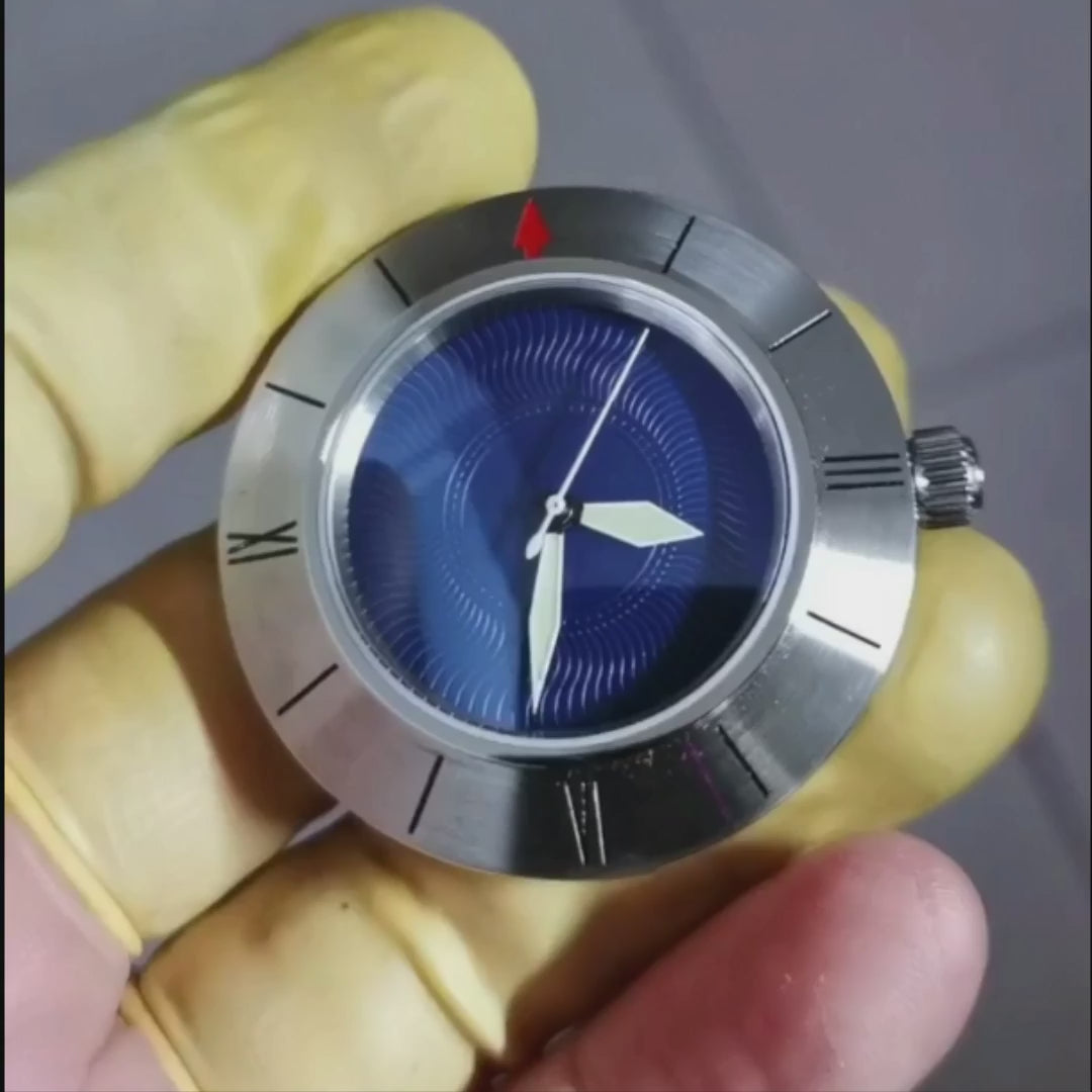 Automatic mechanical bronze/ stainless steel ultra-thin watch
