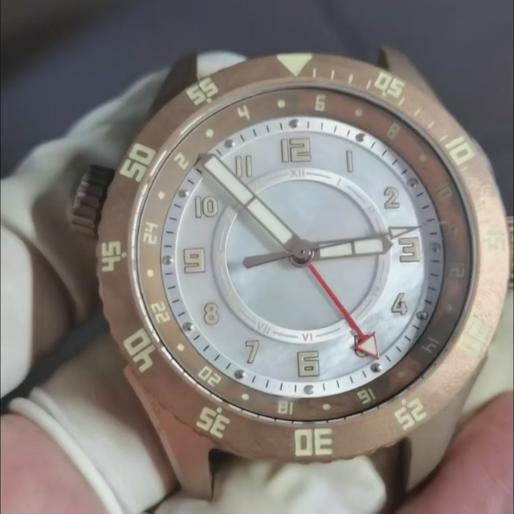 Automatic mechanical stainless steel /bronze diving watch