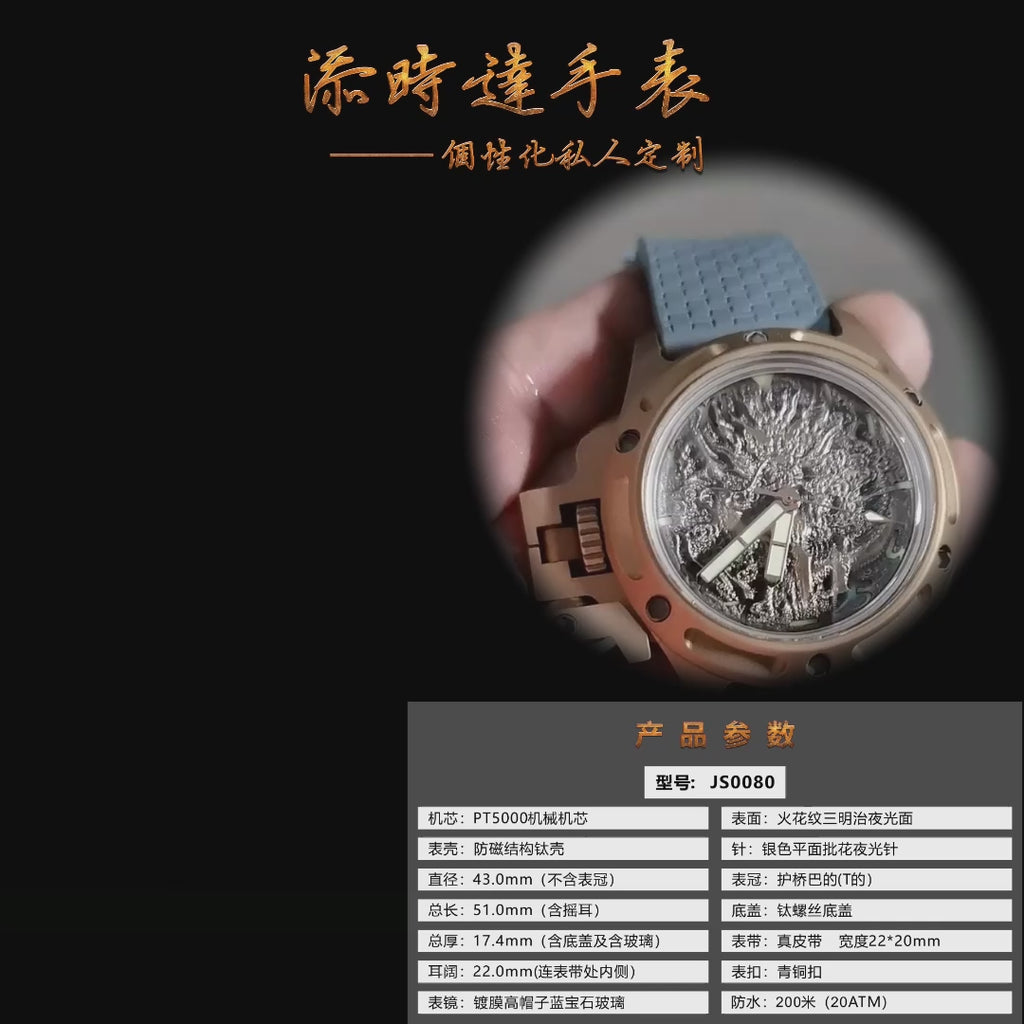 Automatic mechanical bronze/ Titanium/stainless steel diving watch